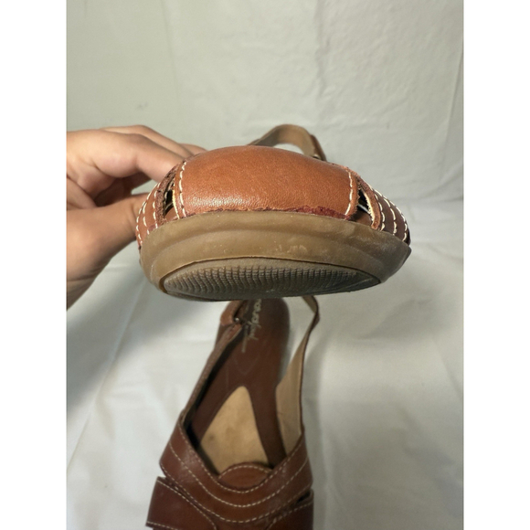 NATURALIZER NATURAL SOLE Brown CAYENNE Leather SANDAL size 9 - Picture 11 of 15